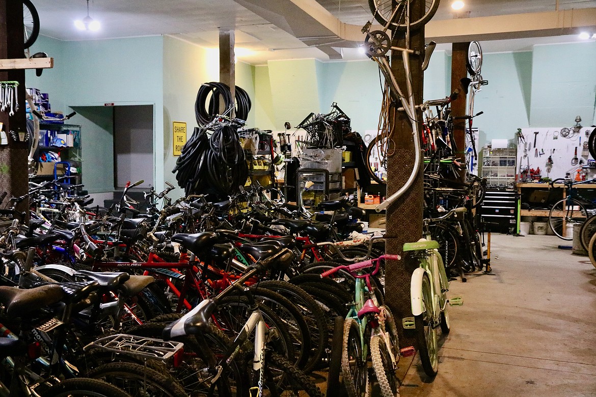 Lake City Bicycle Collective, INC, a nonprofit bike shop operating in the basement of First Baptist Church in Coeur d’Alene, donates between 100 to 200 free bicycles to kids and families in need each Christmas. HANNAH NEFF/Press