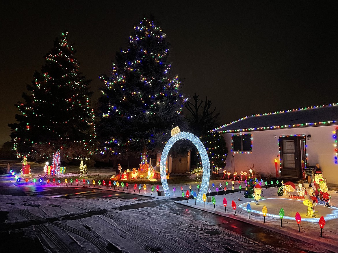 Some of the things on display in Brady Wiltbank’s front yard, which won for best decorated residence in this year’s Light Up Moses Lake competition.