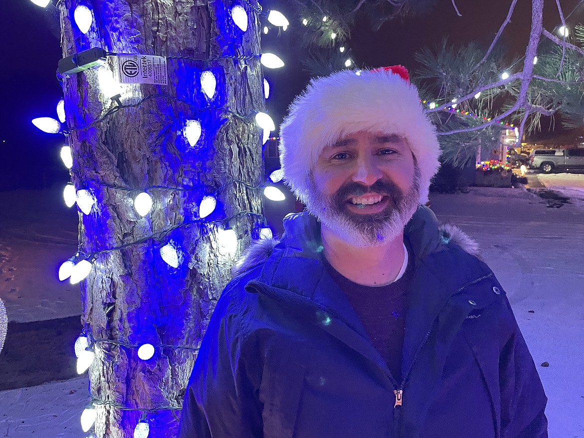 Brady Wiltbank, whose home at 4211 W. Lakeshore Drive in Moses Lake, won best decorated residence in this year’s Light Up Moses Lake competition.