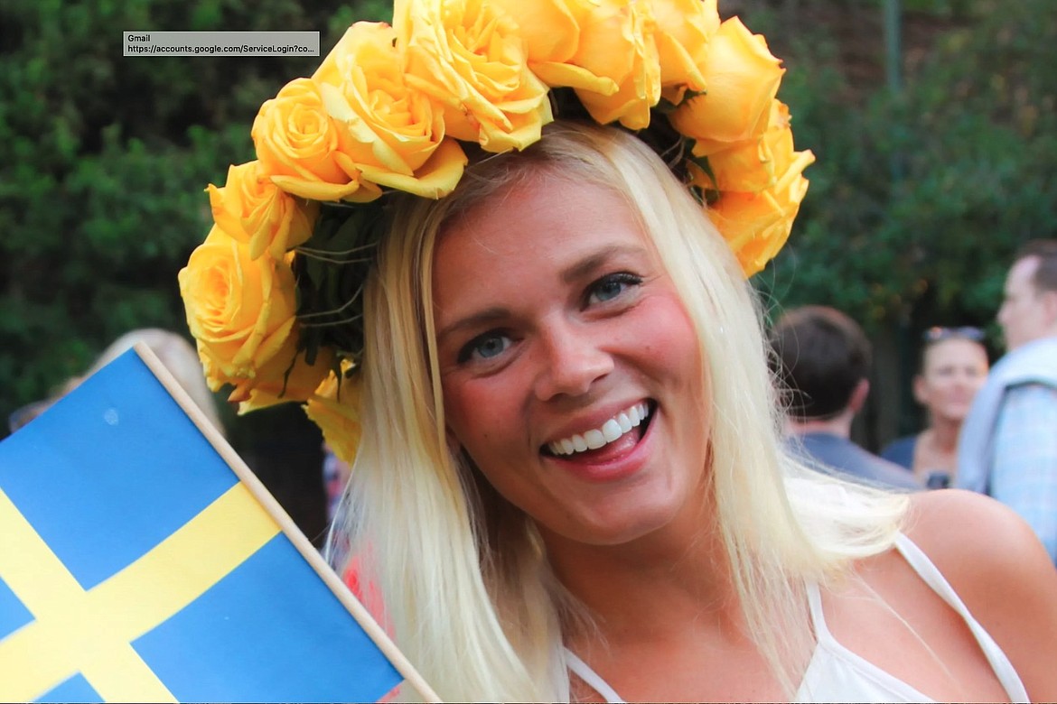 This Swedish-American is celebrating her heritage at a summer festival in West Hollywood, Calif.