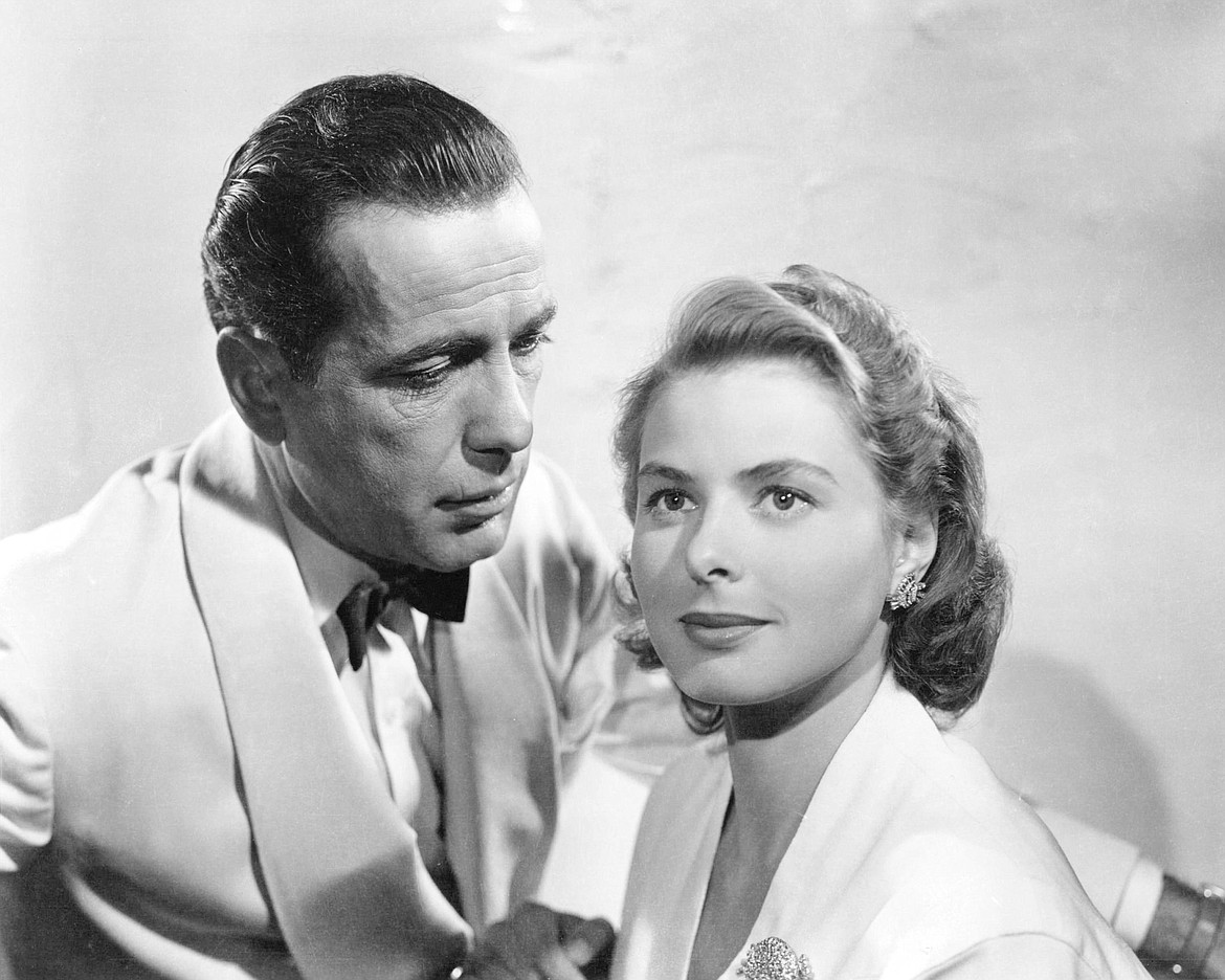 Ingrid Bergman, shown here with Humphrey Bogart in “Casablanca” was born in Stockholm, Sweden, in 1915, came to America in 1946, became an American citizen and Hollywood super-star — earning three Academy Awards.
