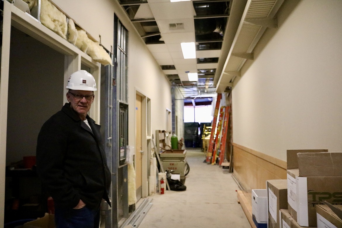 Garry Stark, director of facilities operations for NIC, takes a tour of the Meyer Health and Science building expansion on Dec. 29. HANNAH NEFF/Press