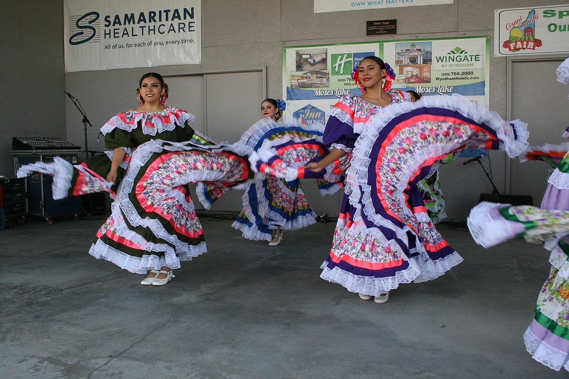 Members of Ballet Folklórico Cielo de Mexico perform during the 2021 Grant County Fair.