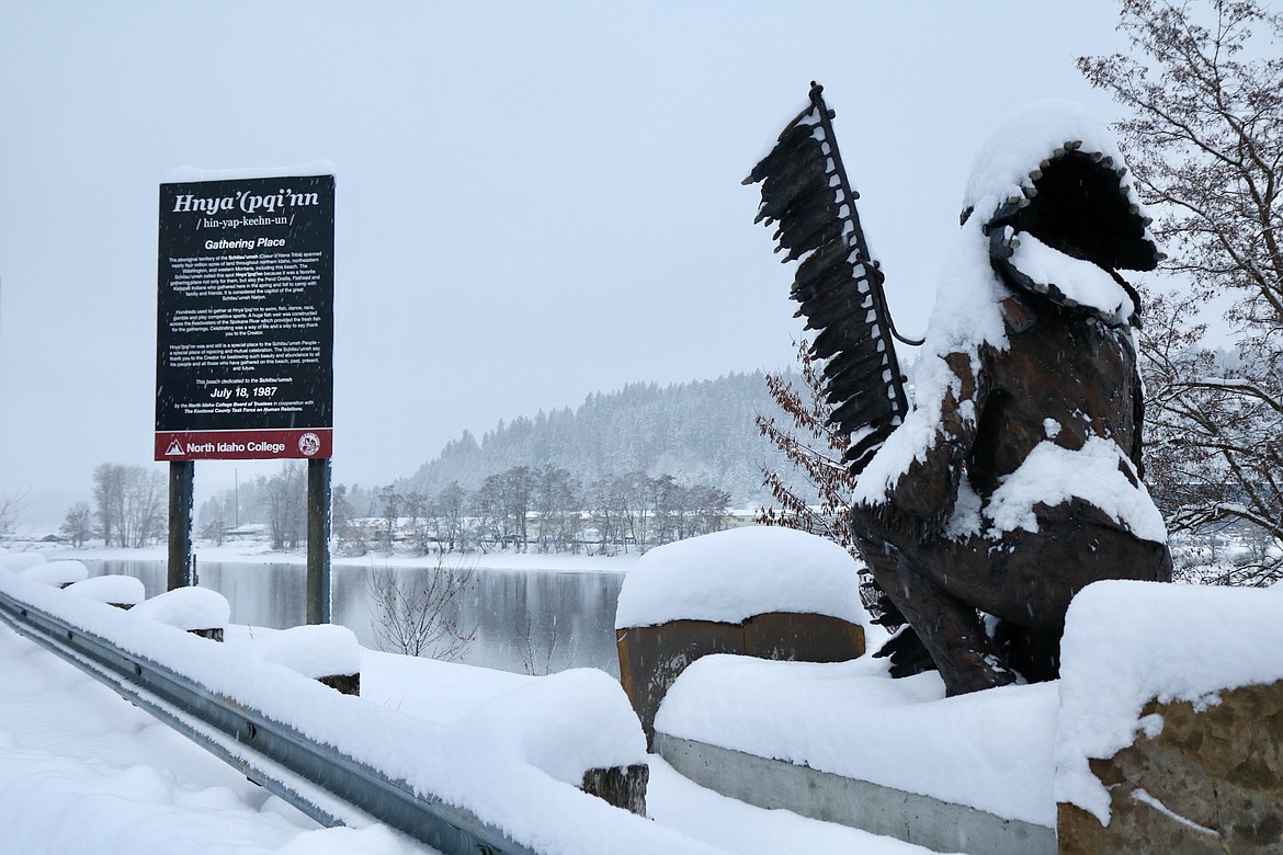 The Coeur d'Alene Tribe sent a letter in which they said they were concerned over the current state of their longstanding partner North Idaho College. This photo shows a historical sign dedicating the NIC beach to the Tribe in 1987 by the NIC board of trustees in cooperation with the Kootenai County Task Force on Human Relations. In 1997, NIC entered a Nine Point Agreement with the Tribe in an effort to enhance the college's commitment to its partnership. HANNAH NEFF/Press