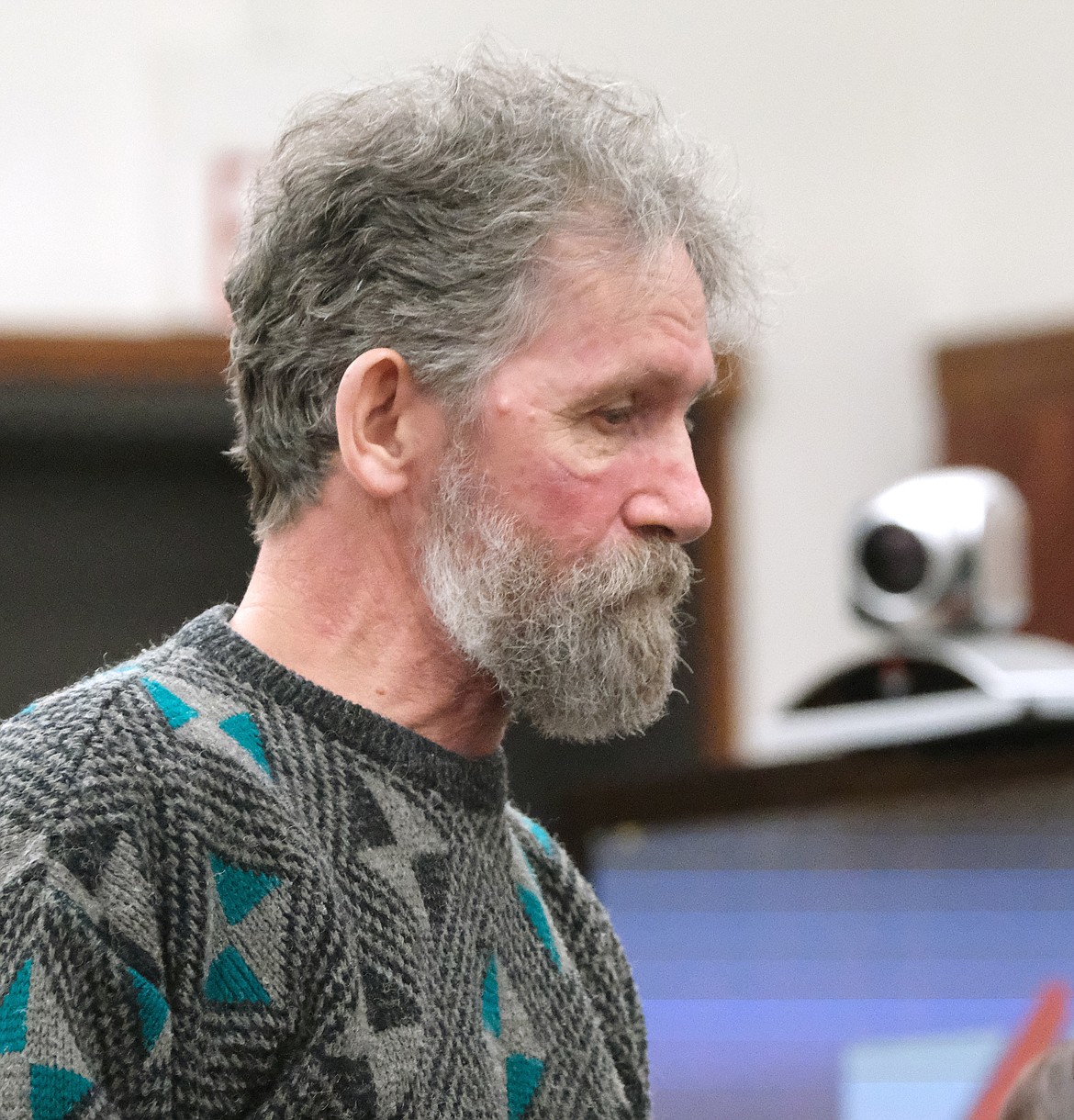 Scott Lee Kirkedahl in Lincoln County District Court last month. (Paul Sievers/The Western News)