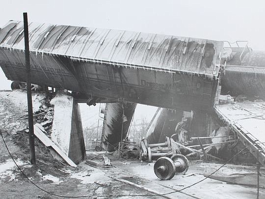 The Belt Train Explosion of 1976 is covered in chapter three of Butch Larcombe's new book, “Montana Disasters: True Stories of Treasure State Tragedies and Triumphs.” (Photo from The History Museum, Great Falls)