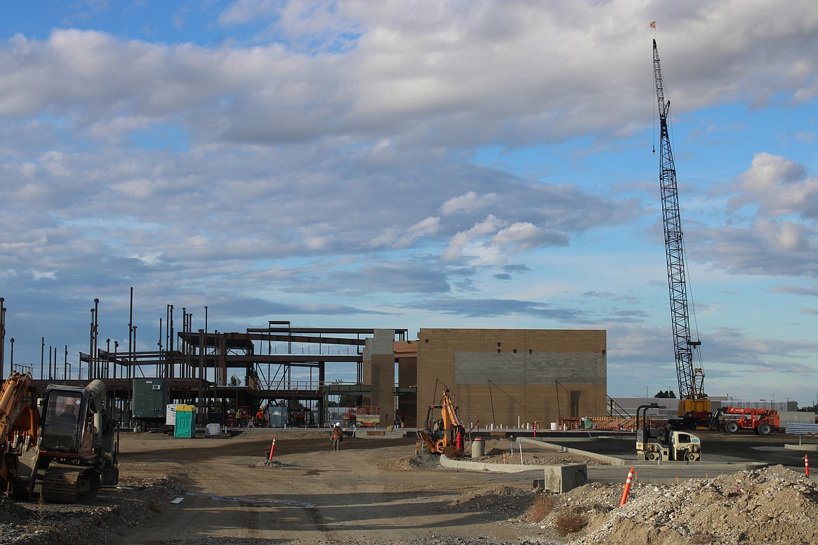 Construction last year progressed on Moses Lake School District’s new campus, Vanguard Academy. The new high school will focus on project-based learning, according to a MLSD release.