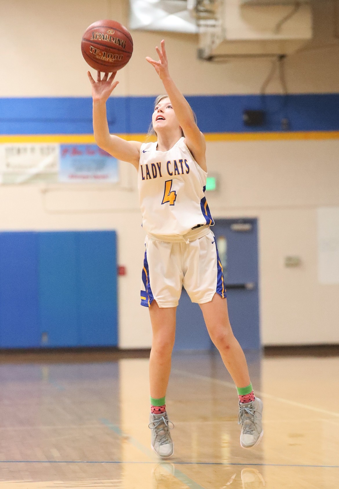 Eloise Shelton attempts a 3-pointer Tuesday.