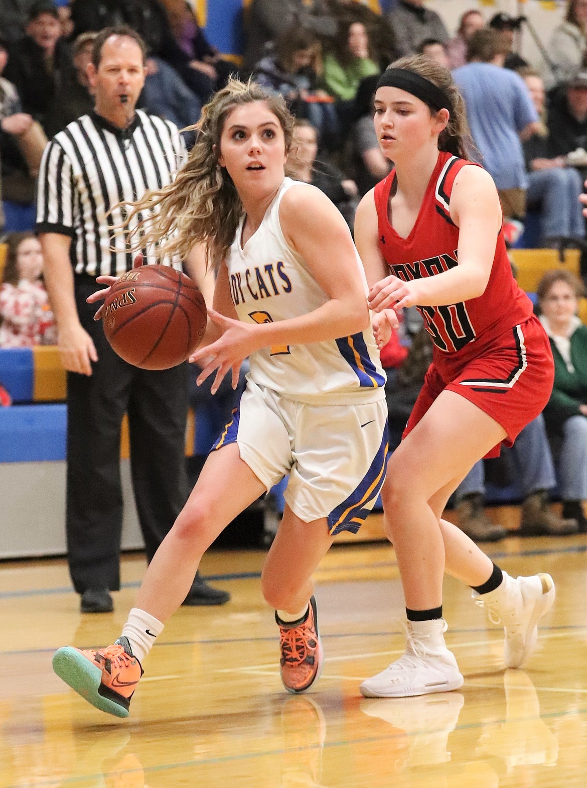 Paige Valliere looks to drive toward the paint Tuesday.