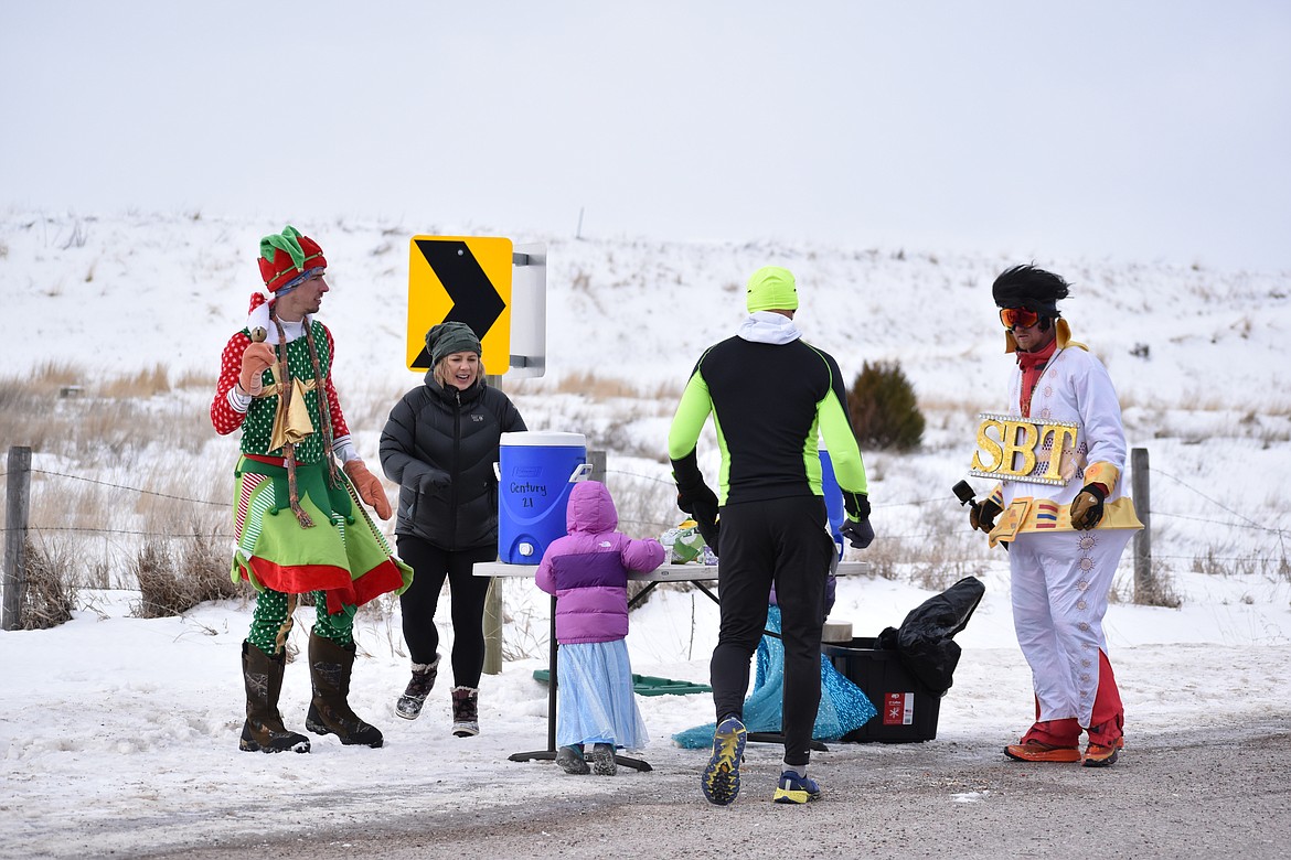 Refreshments were available at two aid stations along the half marathon route. (Emily Lonnevik/Lake County Leader)