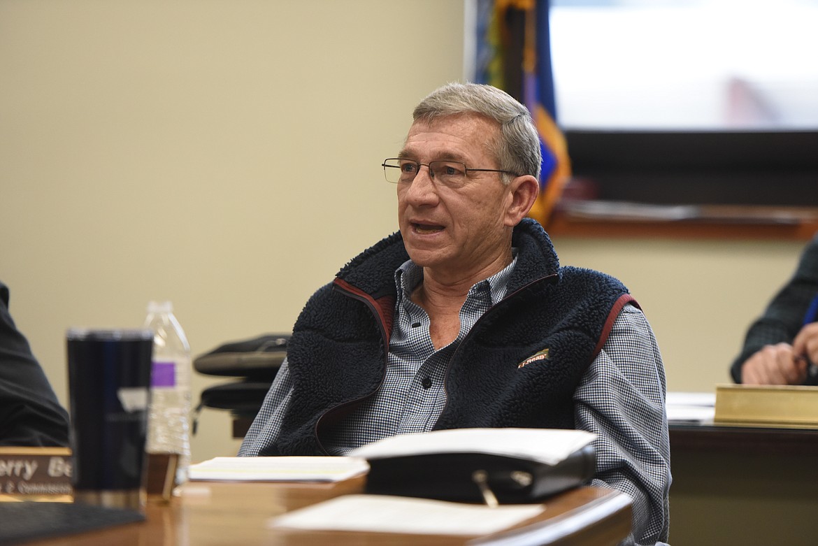 County Commissioner Jerry Bennett (D-2) pitched a licensing scheme similar to how the county regulates drinking establishments during inaugural discussions of recreational marijuana rules for Lincoln County on Jan. 12. (Derrick Perkins/The Western News)