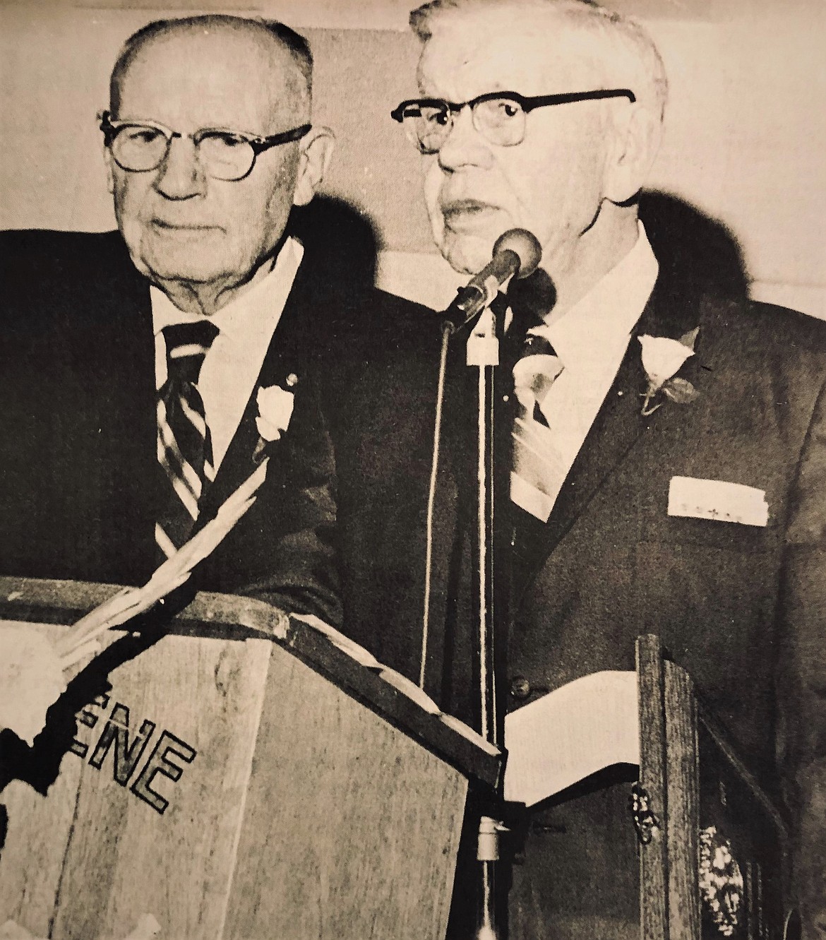 O.W. “Foxy” Edmonds, left, and Henry “Heinie” Glindeman.