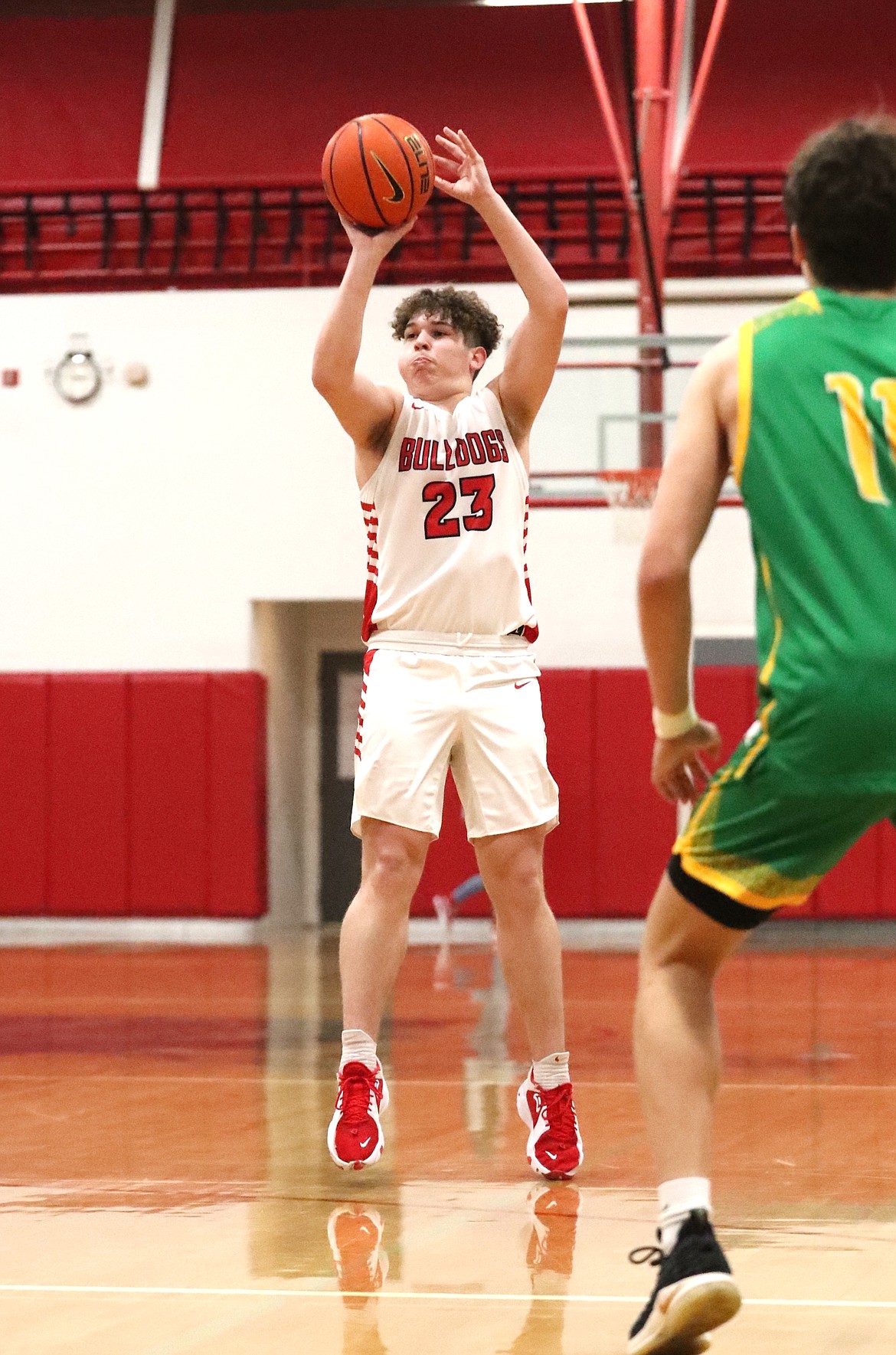 Parker Childs attempts a 3-pointer in the first half Saturday.
