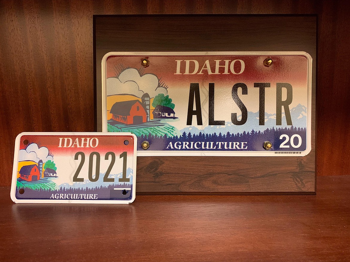 The Ag All Star award was given to Senator Jim Woodward (R-Sagle), and 13 other Idaho Legislators on Wednesday by the Food Producers of Idaho. The license-plate-award is shown on display in Woodward’s office in Boise. The license plates are not “road-worthy” and policy makers cannot put them on their vehicles.