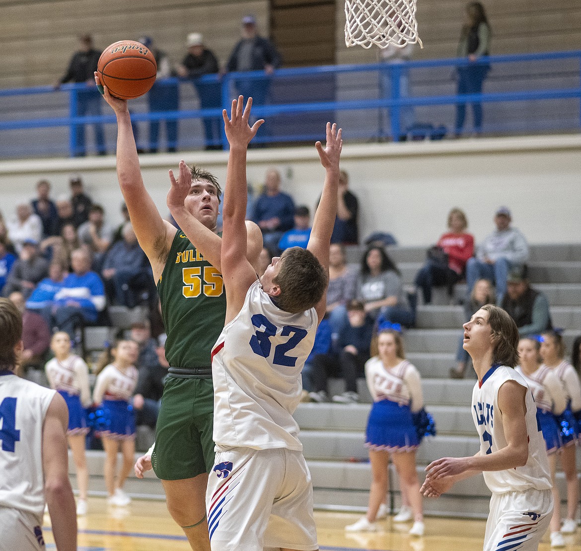 Whitefish senior Talon Holmquist drives to the hoop during a game against the Wildcats in Columbia Falls on Saturday. (Chris Peterson/Hungry Horse News)