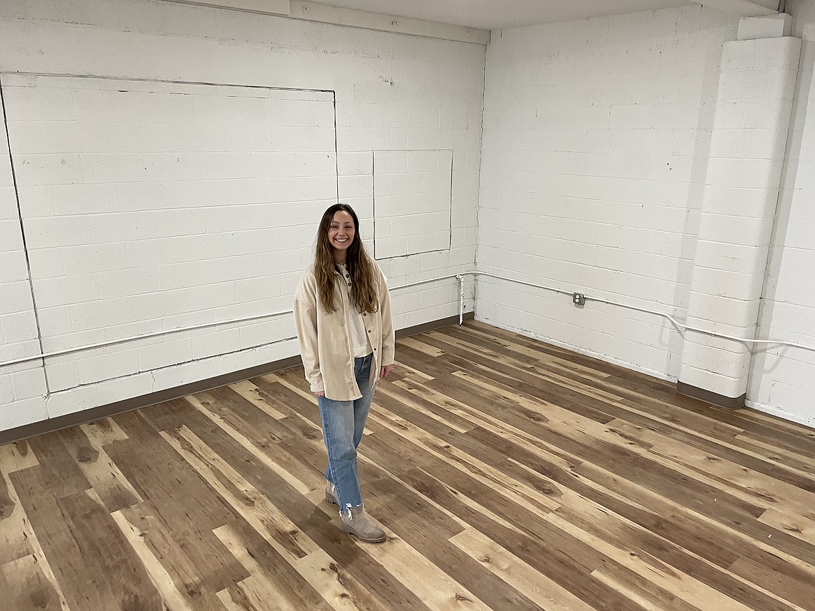Downtown Moses Lake Association Executive Director Lexi Smith stands inside the association’s new business incubator.