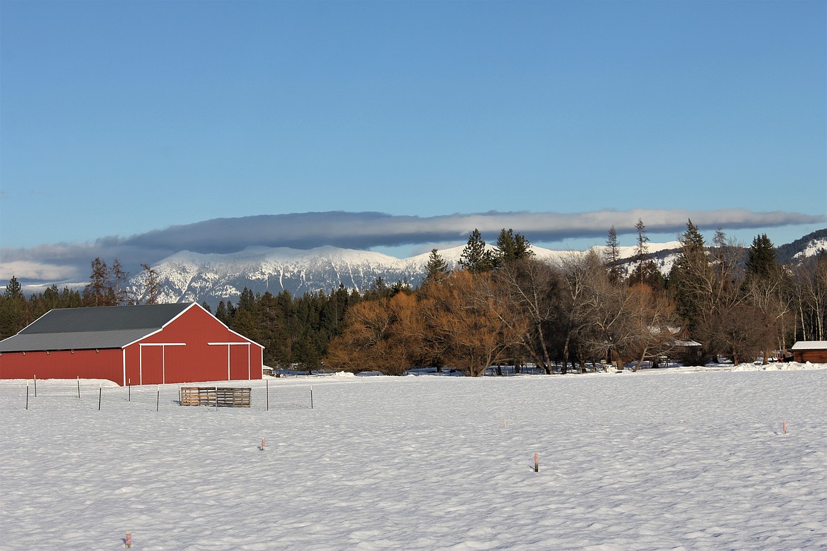 View of the not so distant Purcell Mountains in Montana.