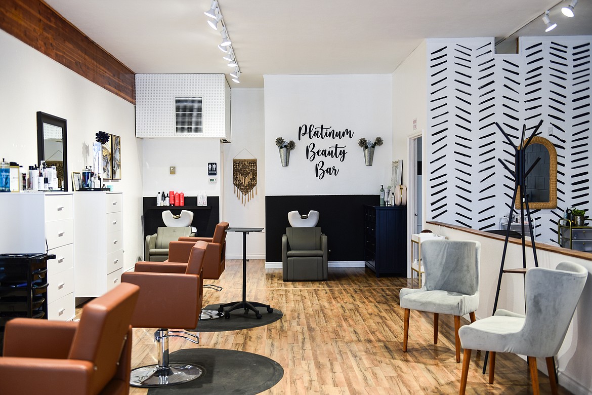 The Platinum Beauty Bar in Kalispell provides hair services, eyelash extensions, nail enhancements, gel polish and facial waxing. (Casey Kreider/Daily Inter Lake)