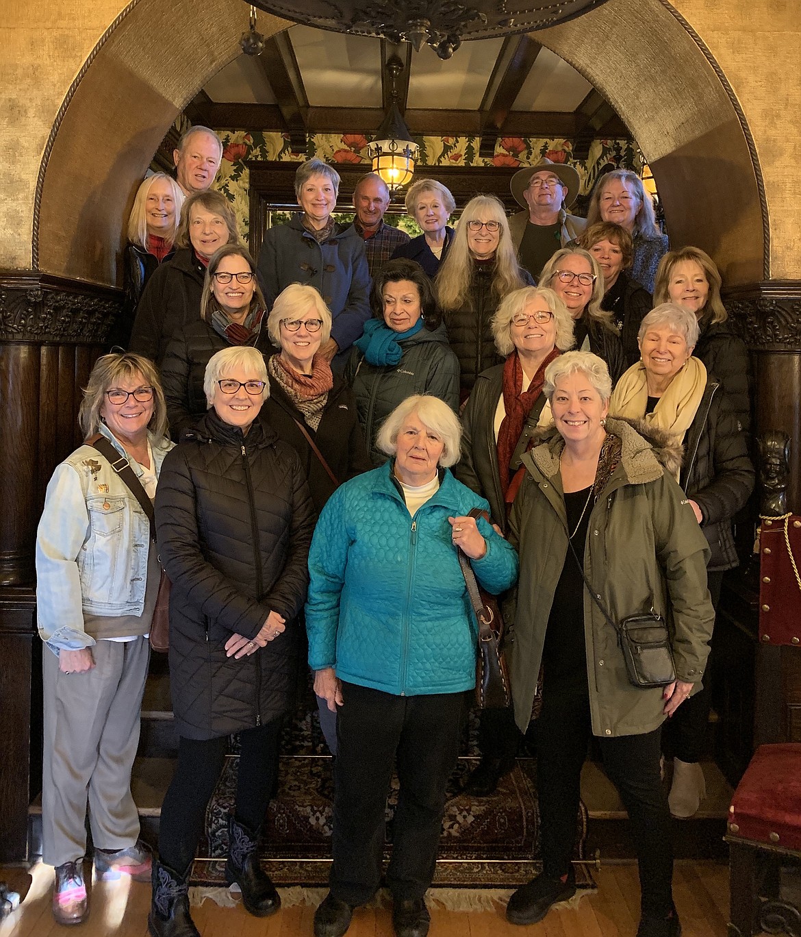 North Idaho Education Association Retired Chapter members and friends enjoy a visit to the Northwest Museum of Arts and Culture and tour the Campbell House, covered by a grant awarded by the Idaho Education Association Retired Council.