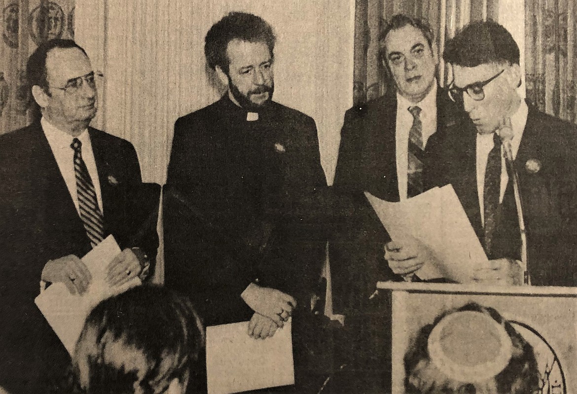 From left: Ray Stone, Bill Wassmuth, Larry Broadbent and New York City Council President Andrew Stein.