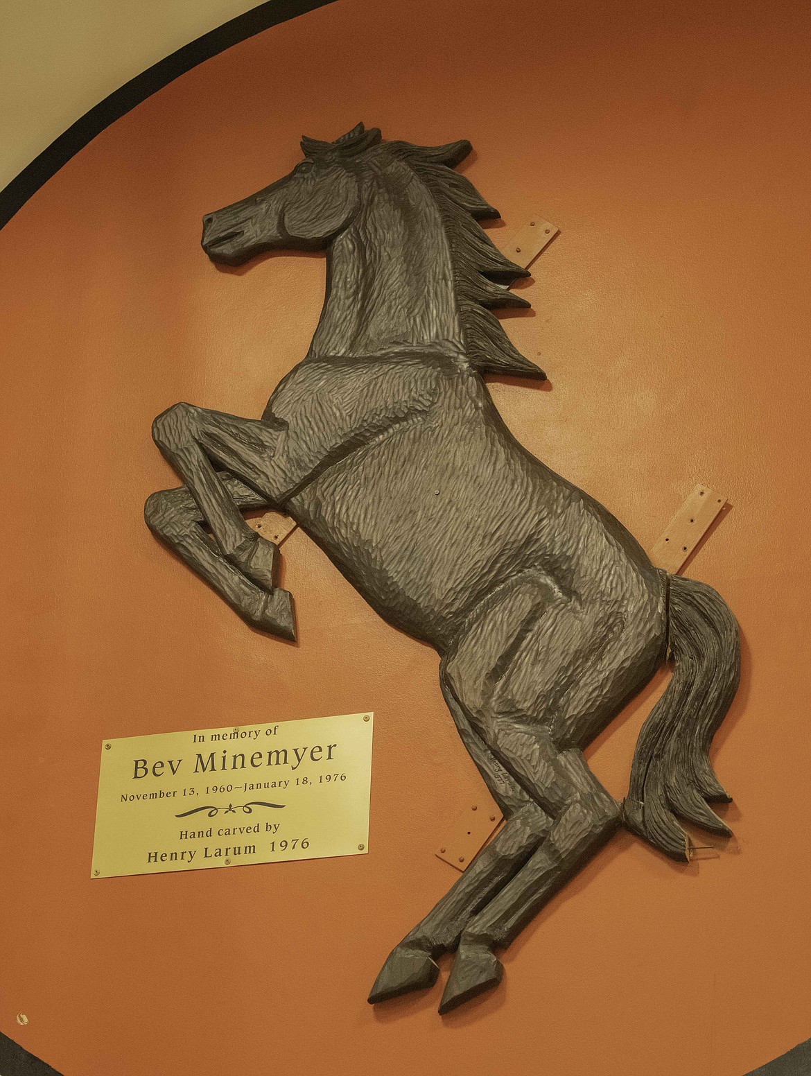 A wood carving by Henry Larum at Plains High School. (Tracy Scott/Valley Press)