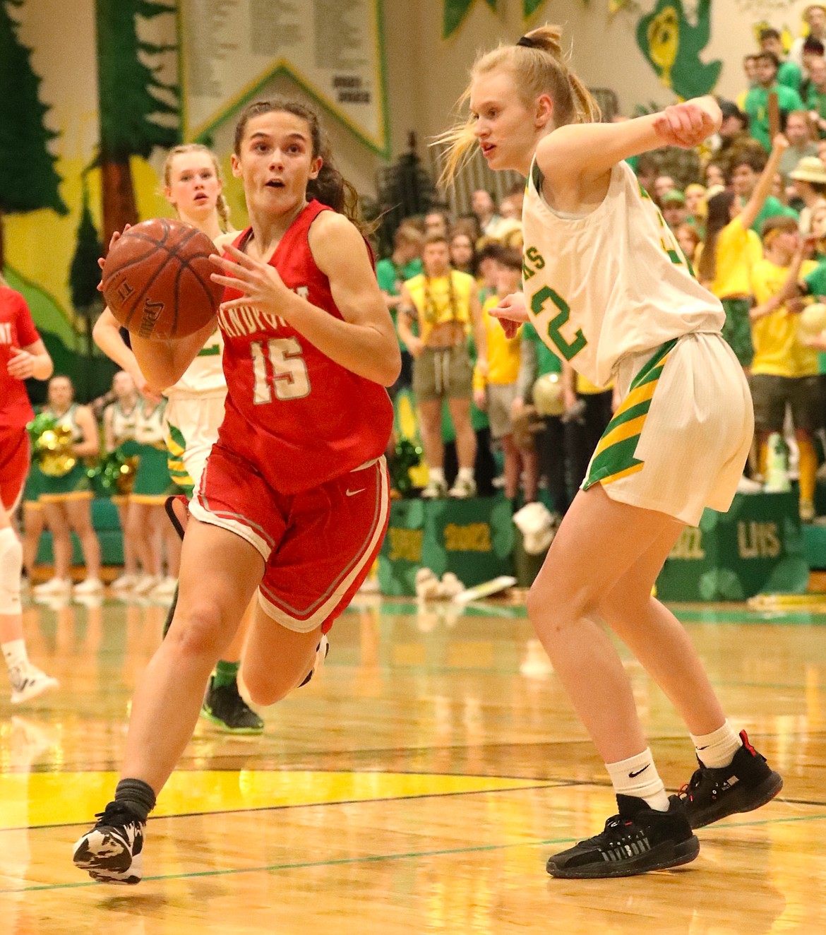 Aliya Strock drives toward the basket Friday.