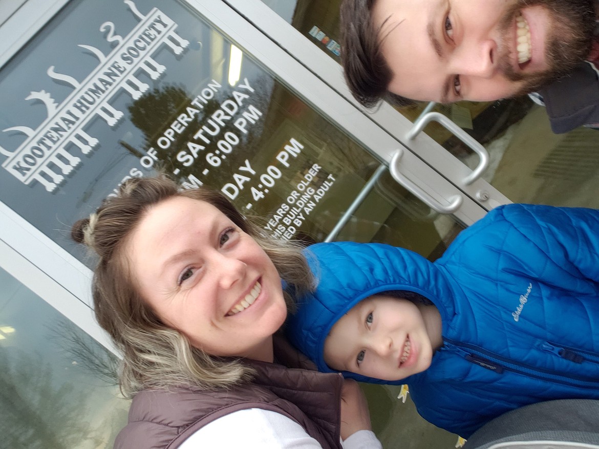 The Stevens family from left: Alisha, Guster and Mickael, outside the Kootenai Humane Society. Combining a flair for event coordination and a love of stand-up comedy, the Stevens family founded Merlin's Comedy Club, which is committed to bringing "clean comedy" to Coeur d'Alene audiences. A portion of the ticket sales from the holiday season was donated to support local animals in need.