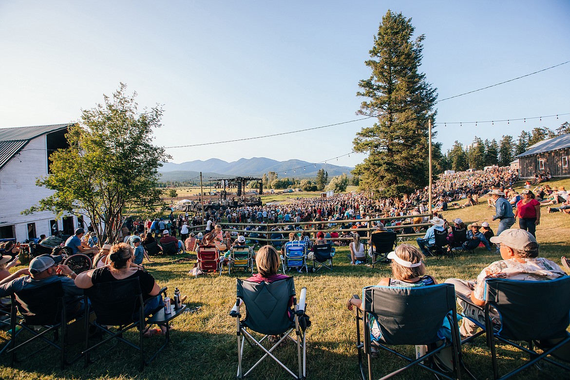 Festival fans relax on the grounds and listen to the music at the 2019 inaugural Under the Big Sky Festival - photo credit Felicia Garcia, Fixation Photography.