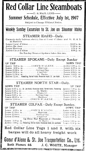 The North Star schedule and the trip itinerary.