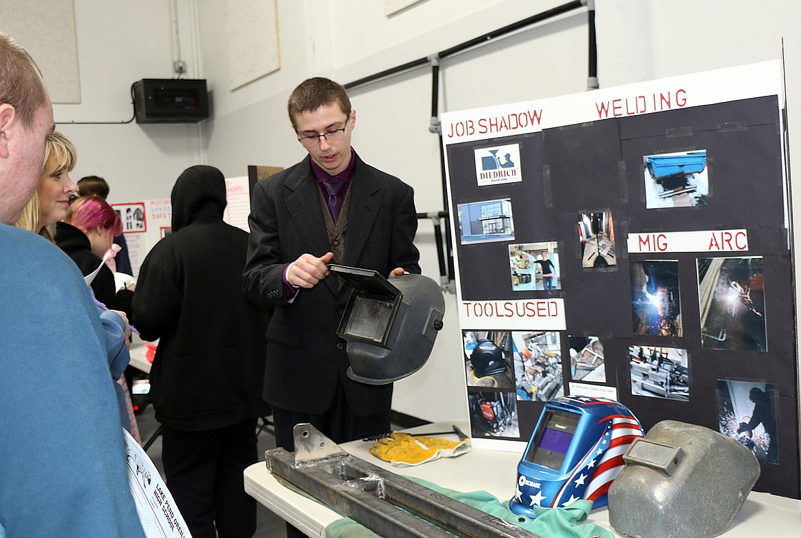 Brian Lord of Priest River talks about the skills he learned as part of his senior project on welding. While the Lake Pend Oreille High School senior doesn't plan to make that field his career, he said he plans to continue using the skill on future car repairs.