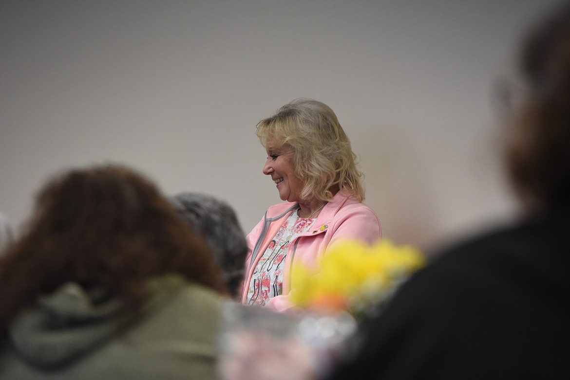 Sheryl Neal, co-president of the Libby Vendors Market, at a meeting of the organization on Jan. 25. (Derrick Perkins/The Western News)
