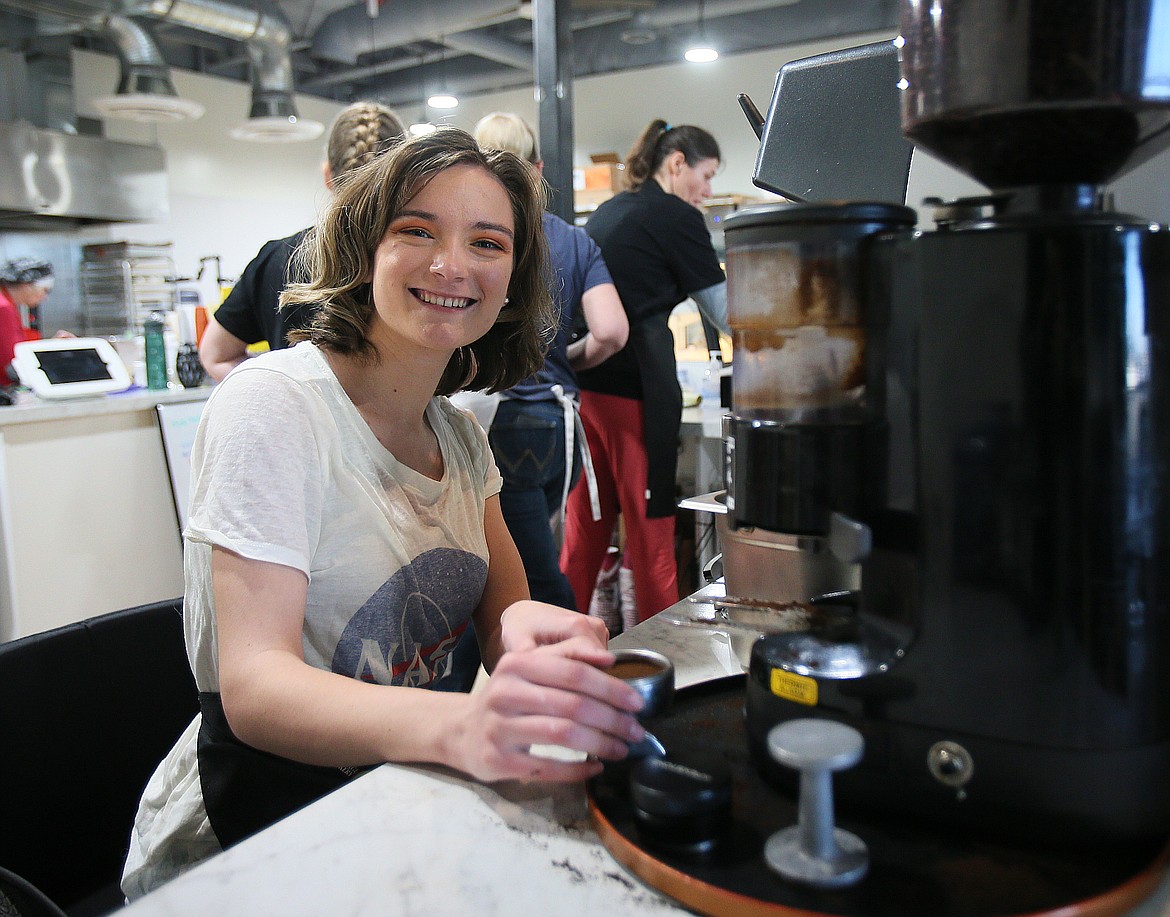 Jessica Bellefeuille serves coffee with a smile Thursday morning in the Village Bakery, a local business that hires employees with special needs and all kinds of abilities. "Giving the opportunity for people to actually grow and not be in a discriminatory space, it's wonderful," she said. "I love it."