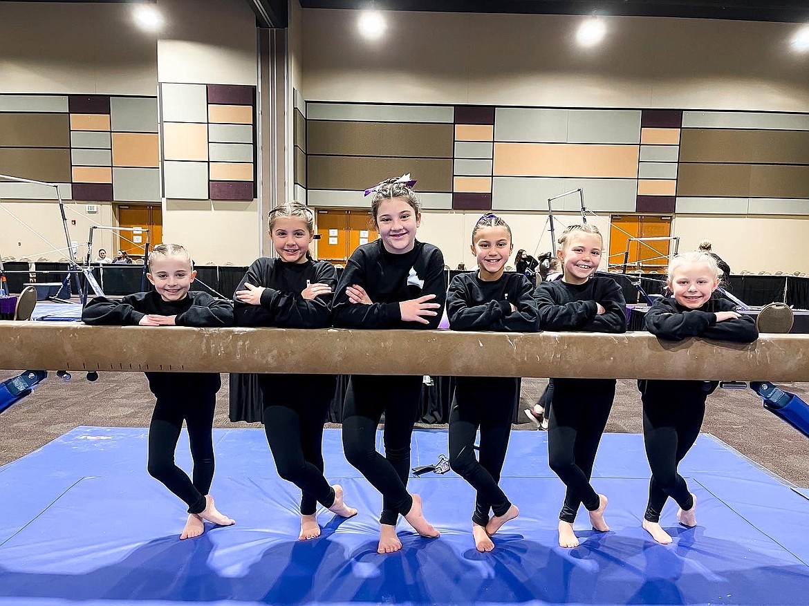 Courtesy photo
Avant Coeur Level 4s at the Wine Country Classic in Kennewick, Wash., Jan. 28-30. From left are Sydney Traub, Issoria Austin, Audri Madsen, Taniella Atteshis, Olivia Watson and Kayalee Flodin.