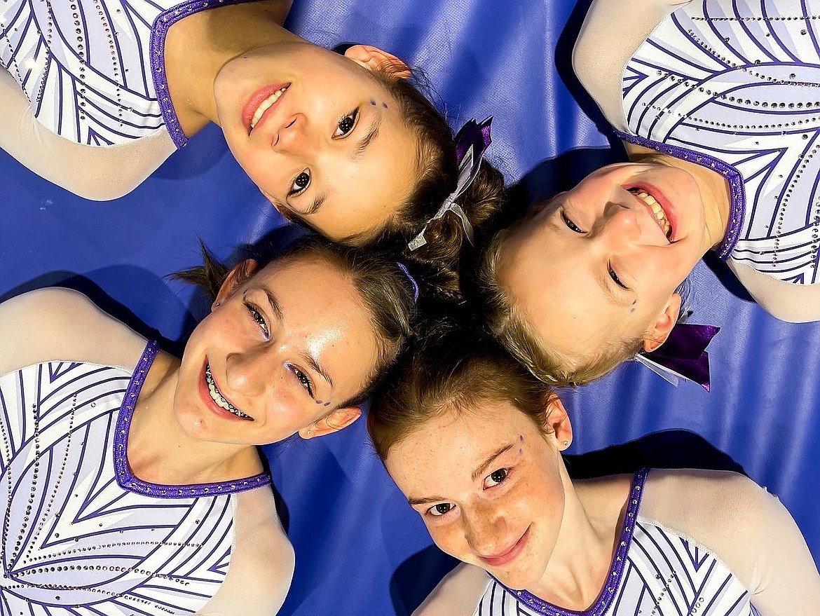 Courtesy photo
Avant Coeur Level 8s at the Wine Country Classic Jan. 28-30 in Kennewick, Wash. In the front row from left are Kayce George and Sara Rogers; and back row from left, Brynlynn Kelly and Piper St John.