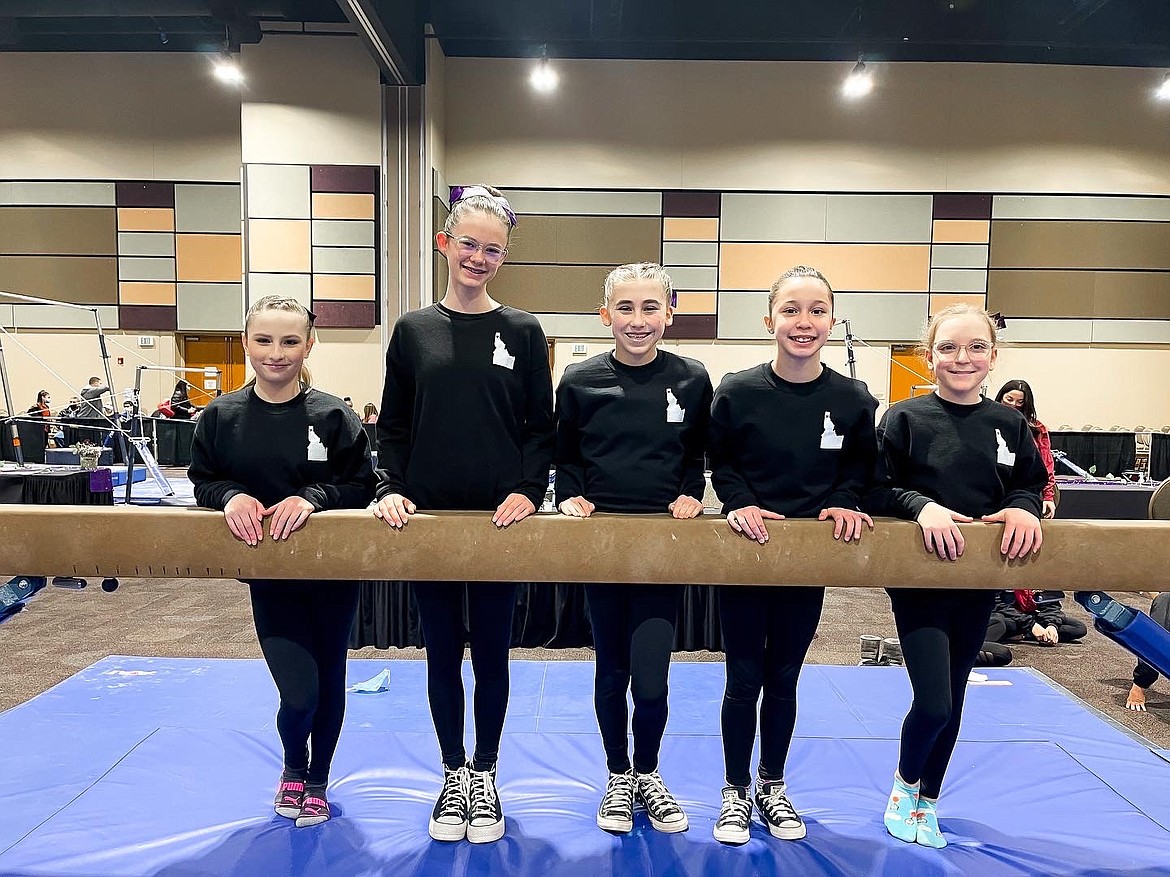 Courtesy photo
Avant Coeur Xcel Golds at the Wine Country Classic in Kennewick, Wash., Jan. 28-30. From left are Madilyn Jereczek, Lily Black, River Kermelis, Julianna Bonacci and Lily Kramer.