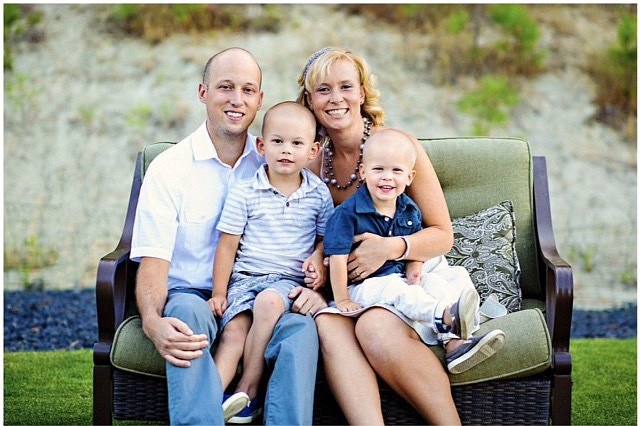Founders of Cancer Can't, Jonathan and Rebecca Van Keulen, pictured with their sons, from left, Jax and Jude. This photo was taken in when Jonathan was first diagnosed with bone cancer in 2014. Courtesy of Rebecca Van Keulen