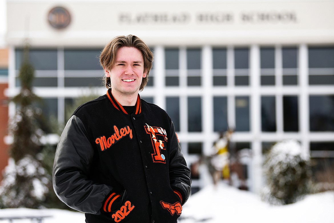 Marley Miller outside Flathead High School on Wednesday, Feb. 2. (Casey Kreider/Daily Inter Lake)