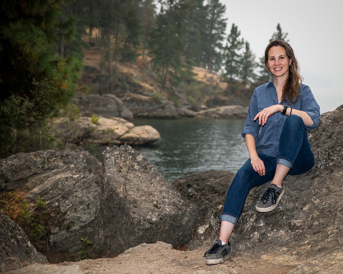 This photo shows artist Jessica Bryant at the same location on Tubbs Hill featured in her painting, "Tubbs Hill: West Side," which now hangs in the White House. Photo courtesy of Deborah A. Cole