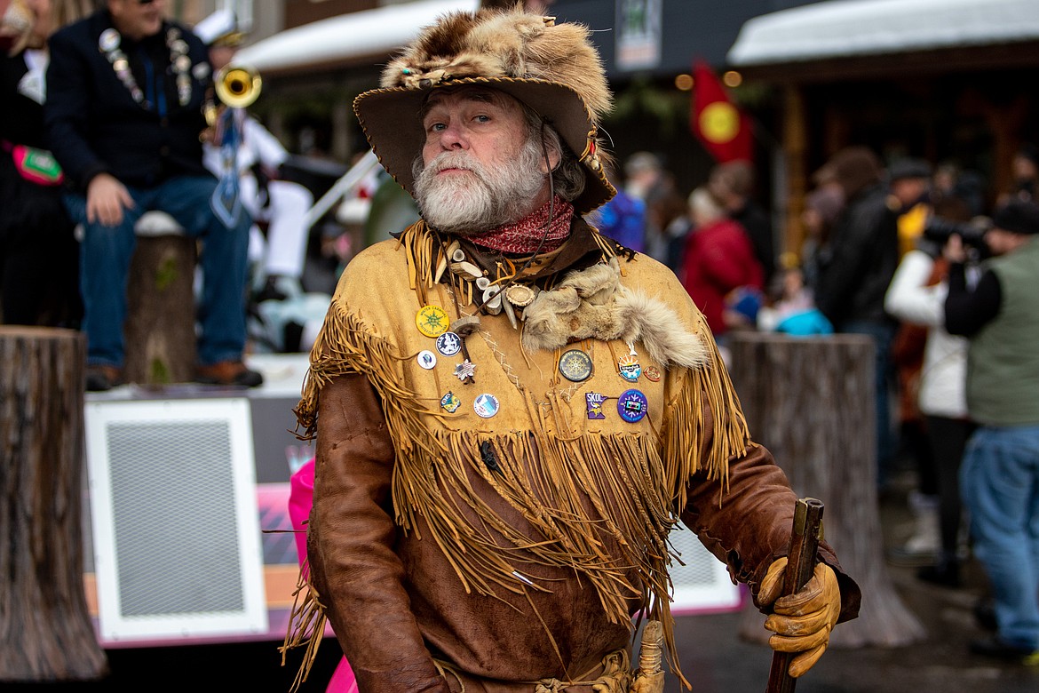 Lester Johnson participates in his 40th Whitefish Winter Carnival on Feb. 5. (JP Edge photo)