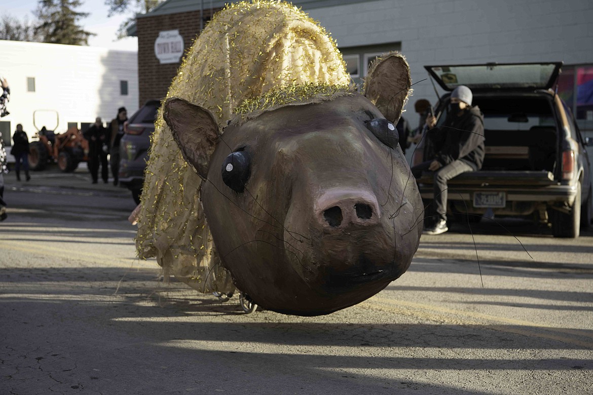 Linny Gibson as a rat in the Chinese New Year parade in Hot Springs. (Tracy Scott/Valley Press)