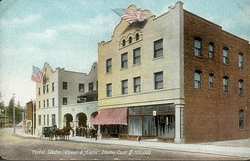 The Hotel Idaho built in 1905 was the business and social center for Coeur d’Alene for more than 60 years.