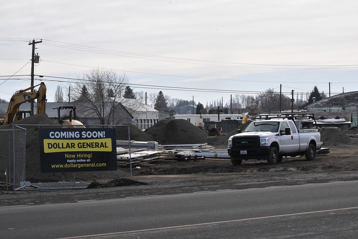 The new Dollar General store at 79 state Route 28 W., Soap Lake, is under construction with a sign on the fence stating the store is “coming soon.”