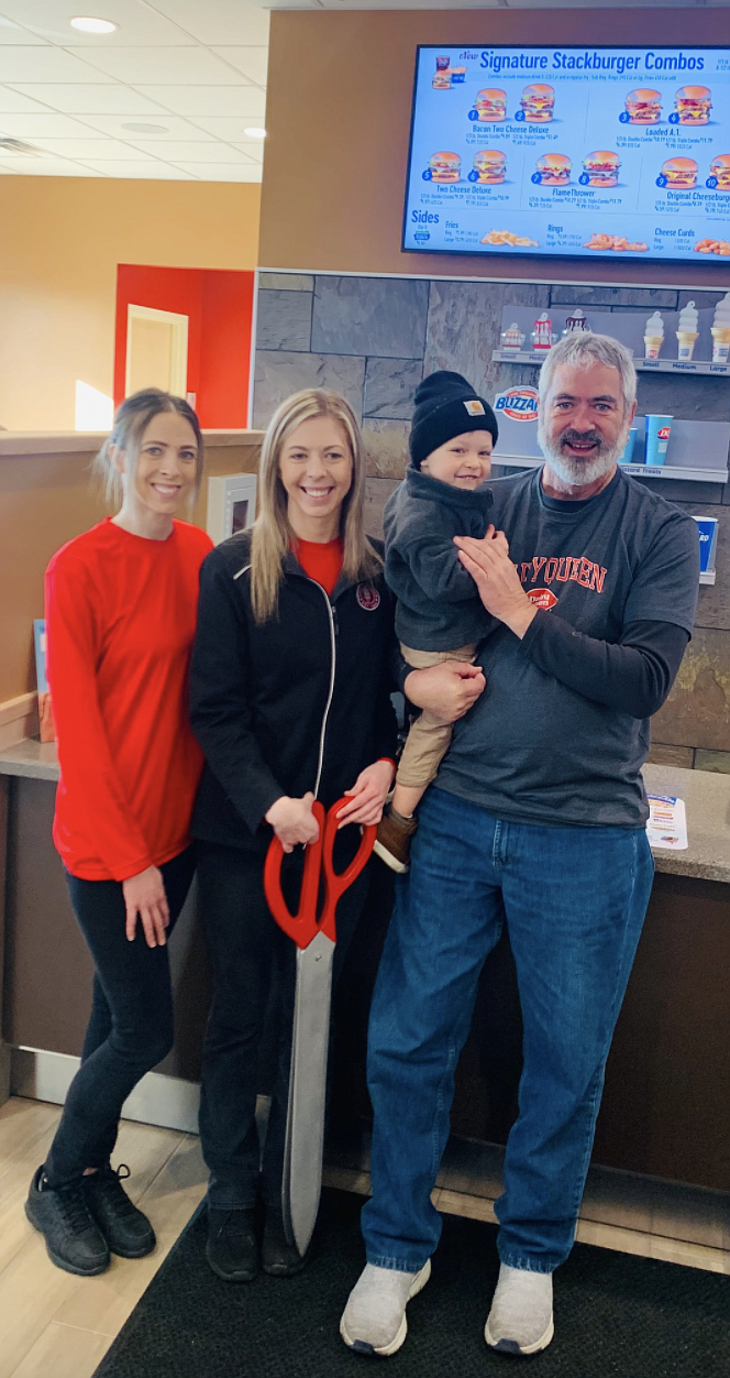 From left, Amanda Buchanan, Jessica Blain, Jaxon Buchanan and Tim Blain of Dairy Queen in Hayden.