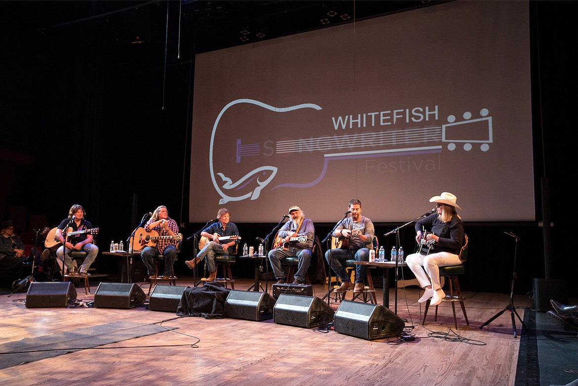 Songwriters discuss their craft on stage at the 2021 Whitefish Songwriter Festival. - photo by Craig Moore