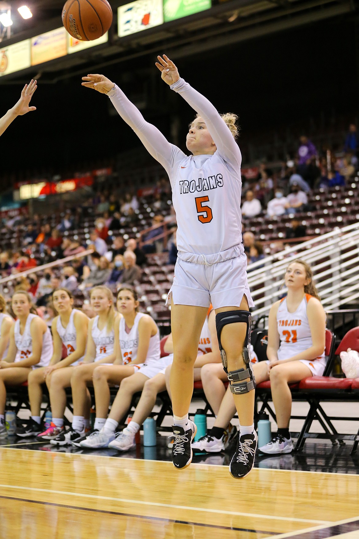 JASON DUCHOW PHOTOGRAPHY
Senior Lexi Heath hit 3 of 6 3-pointers and led Post Falls with 13 points against Boise in a first-round loss at the state 5A girls basketball tournament Thursday at the Ford Idaho Center in Nampa.