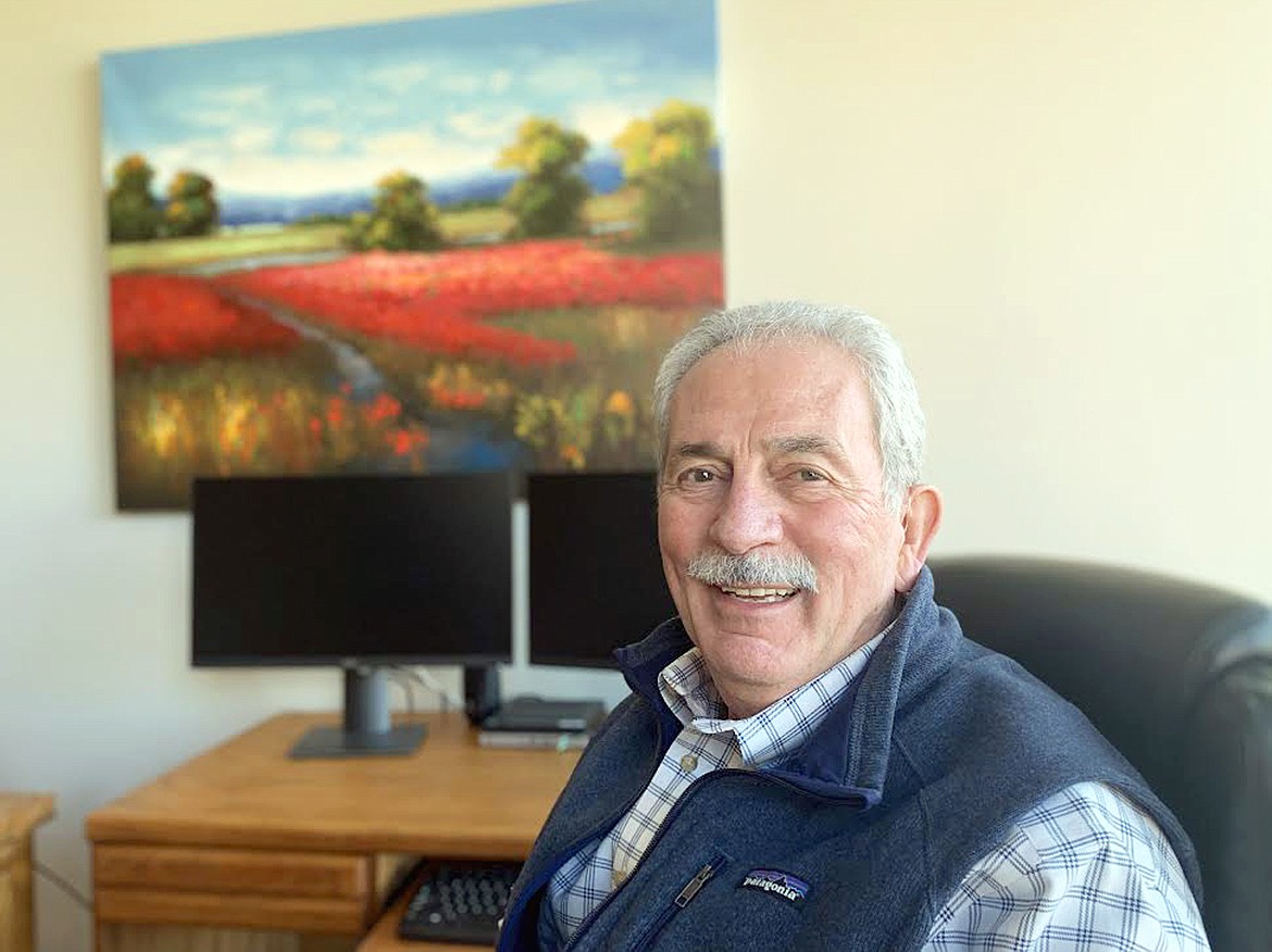 Coeur d'Alene Mayor Jim Hammond enjoys a light moment in his office at City Hall on Friday.