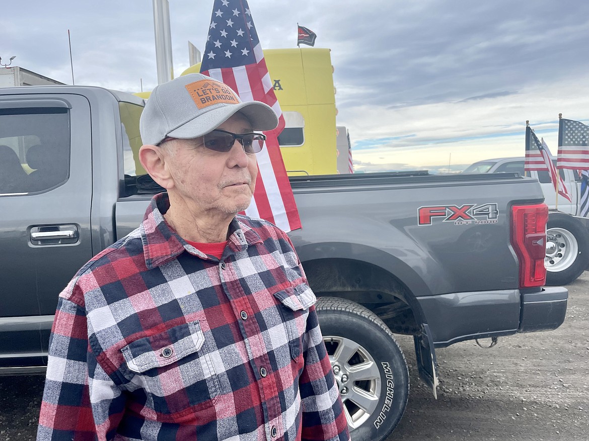 Daniel Sloane, a physician who works in Mattawa, joined the Saturday Freedom Ride and Rally because he said he believes mask mandates should have ended “a long time ago.”