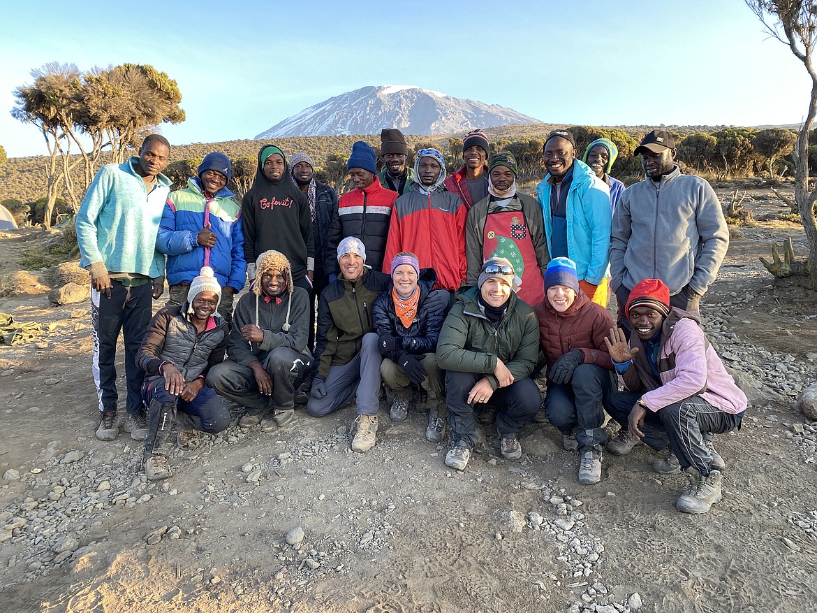 The Diffenbaughs had a team of 15 locals help them up the journey on Mount Kilimanjaro in Tanzania, Africa. Photo courtesy of Marita Diffenbaugh