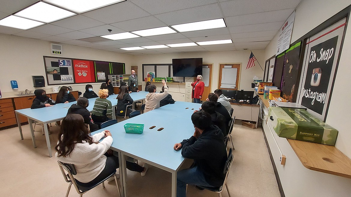 Othello High School students in a classroom in the 600 wing, which was slated for remodeling or replacement. No specific remodeling proposal or firm plans to replace the wing were available prior to voters casting their ballots.