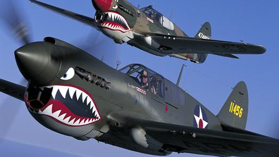 The ferocious-looking shark teeth image painted on Flying Tigers P-40 fighter planes was first used on German aircraft, then with eyes added by the Royal Air Force.